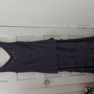 Beautiful Steel Gray long dress size 16 with sequined jacket